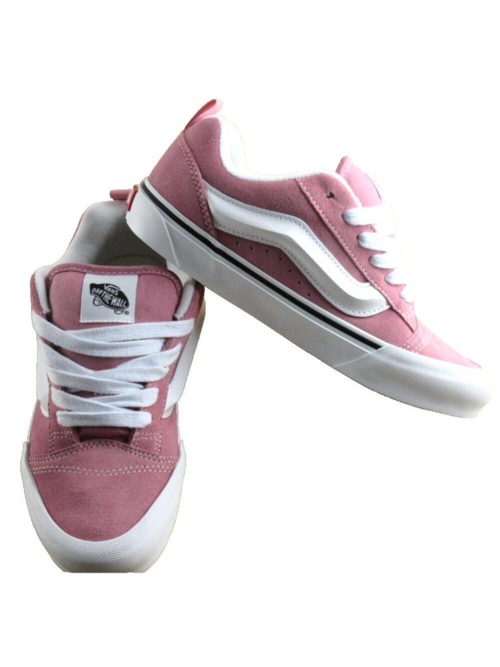 Vans Women's Knu Skool Color Theory Foxglove Pink White Suede shoes Size 7.5 - Picture 4 of 7